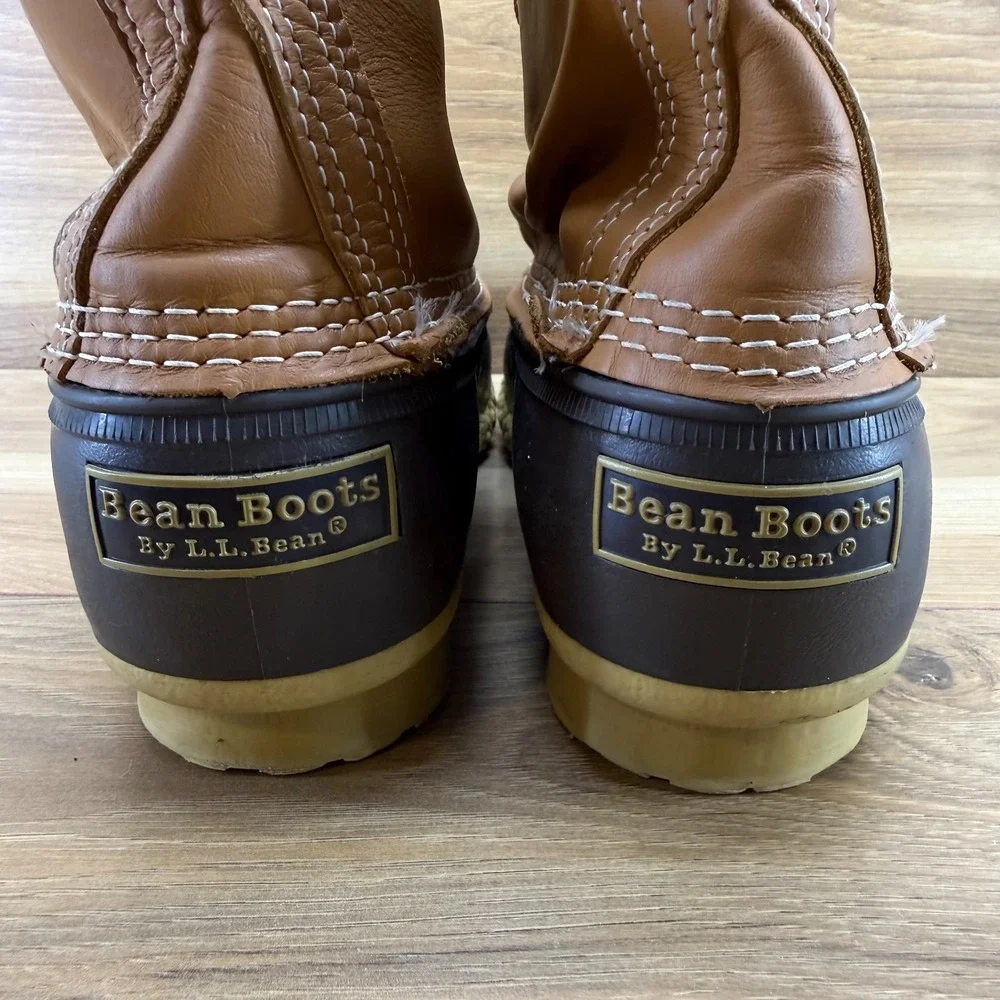 LL BEAN Boots Mens 7 Wide Brown Duck Hunting Outdoor Sport Trail Waterproof